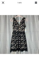 Bar III Black Crochet Lace Dress Size Small NWT Fits Size 2-4
