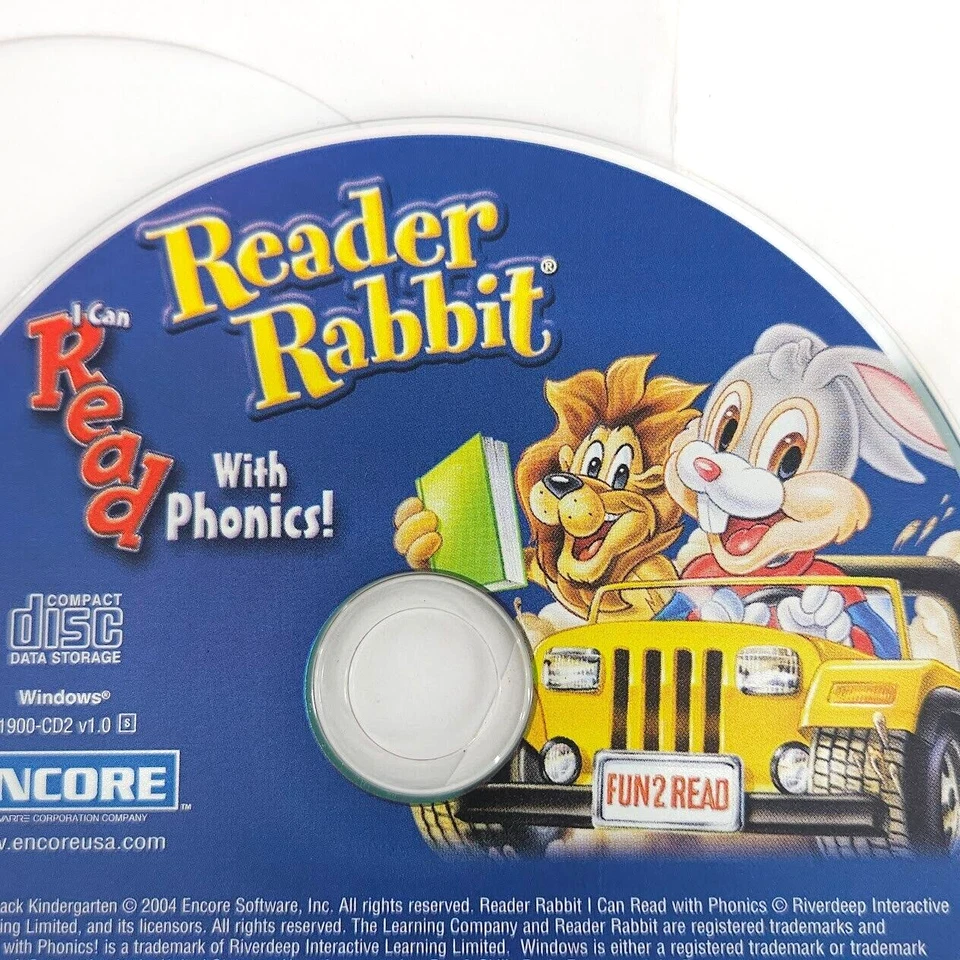 Encore Reader Rabbit CD I Can Read With Phonics 2004 Fun 2 Read Data Storage - Image 4 of 4