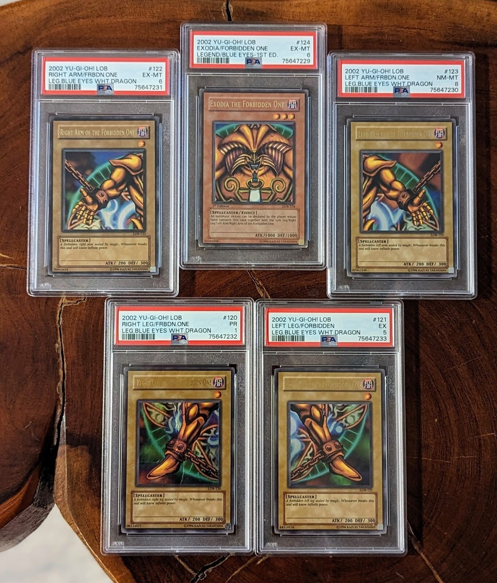 PSA 6 1st Edition Exodia The Forbidden One LOB-124 2002 Yu-Gi-Oh