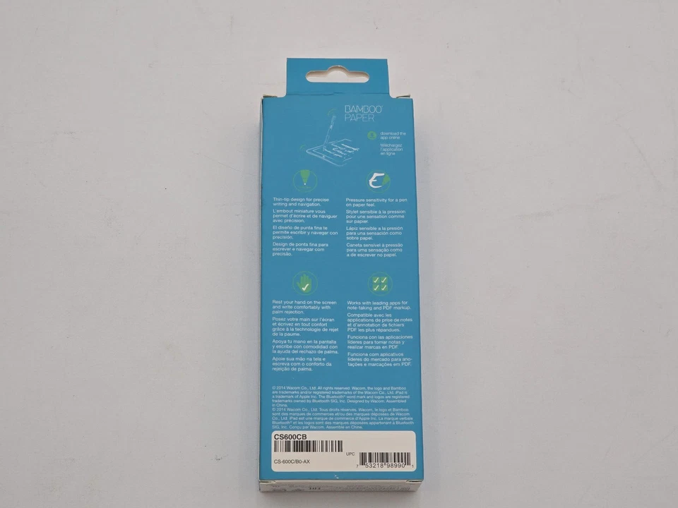 Wacom Bamboo Stylus Fineline - Blue - For iPad Mini, iPad 3, iPad Air - New - Image 2 of 3