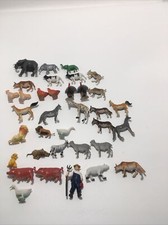 Lot of 35 Plastic Farm Animals and Wild Animals