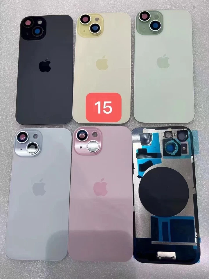Rear Back Cover Housing Battery Door Frame Replacement For iPhone 15 Pro Max Lot - Image 3 of 4