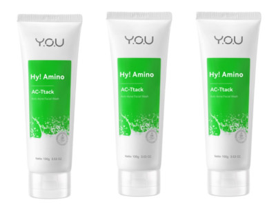 3 X YOU Hy! Amino AC-Ttack Anti-Acne Facial Wash Clean Pores & Excess Oil 100ml