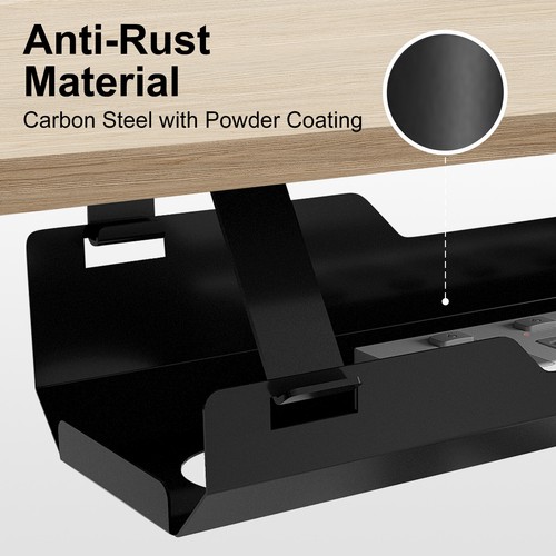 Altus Under Desk Cable Management Tray Steel Cord Organizer for Office or Home - Picture 6 of 9