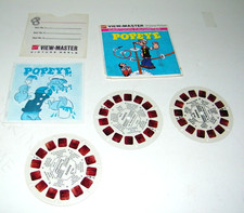 Gaf Viewmaster 3 Reel Set Vintage Popeye The Sailor Man 1962 Complete w/Booklet
