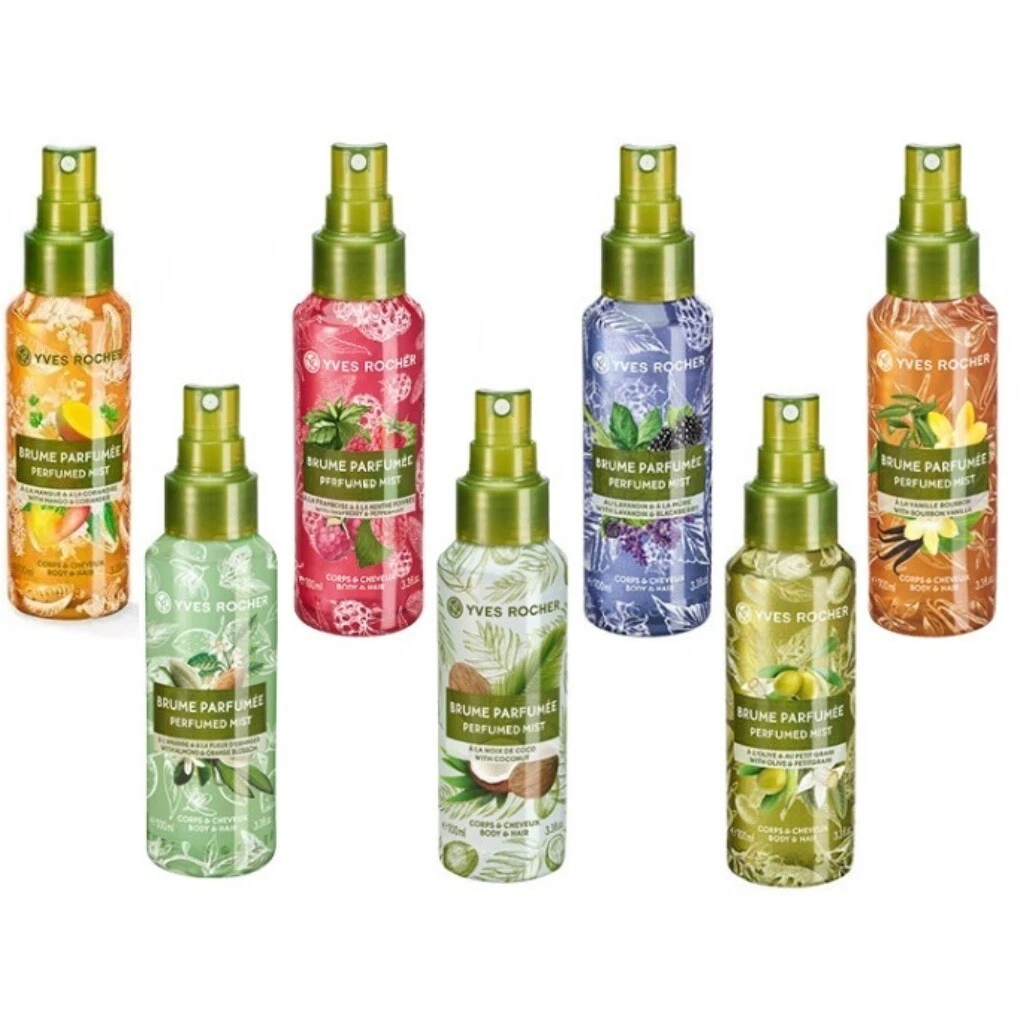 YVES ROCHER LES PLAISIRS NATURE BODY AND HAIR MIST EDT- CHOOSE YOURS