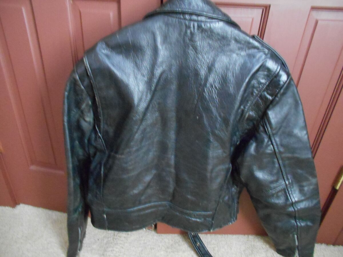 MAN'S SIZE 44 VINTAGE STYLE OPEN ROAD LEATHER MOTORCYCLE MAN'S SIZE 44 VINTAGE STYLE OPEN ROAD LEATHER MOTORCYCLE