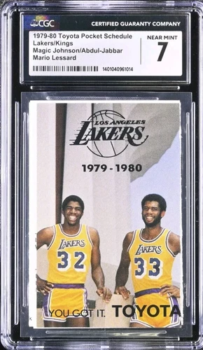 1979 Erving Magic Johnson Lakers CGC 7 XRC RC Schedule B4 Rookie High Grade 5🏆