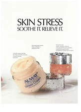 Almay Skin Stress Cream Sooth It Relieve It Vintage 1988 Print Advertisement