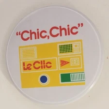 Vintage 80's  Le Clic Fashion Camera Toy  Promo Pinback Button