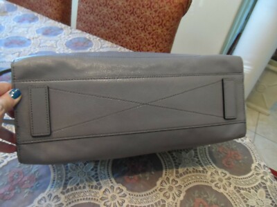 Sac à Main Milly En Cuir Gris Avec Chaîne Gunmetal - Grand Modèle Bandoulière - Occasion