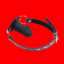 Bondage Plug Mouth Gag Oral Couples Roleplay Game Restraint Adjustable Belt BDSM