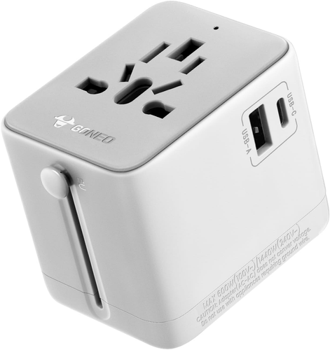Adattatore Da Viaggio Universale Con 2 USB-A E 2 USB-C - Spina Internazionale Per UK, USA, Europa, Australia - 130g, 5 Dispositivi - 4