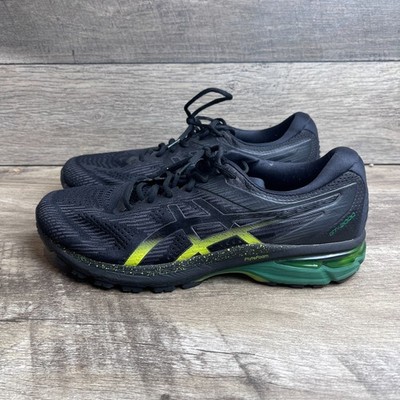 Asics GT-2000 8 1011B055 Mens 12 Running Shoes Black Neon Lime Athletic Sneakers