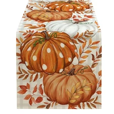 Pumpkin Table Runner Autumn Pumpkin Table Runner 13x72inch Pumpkins 