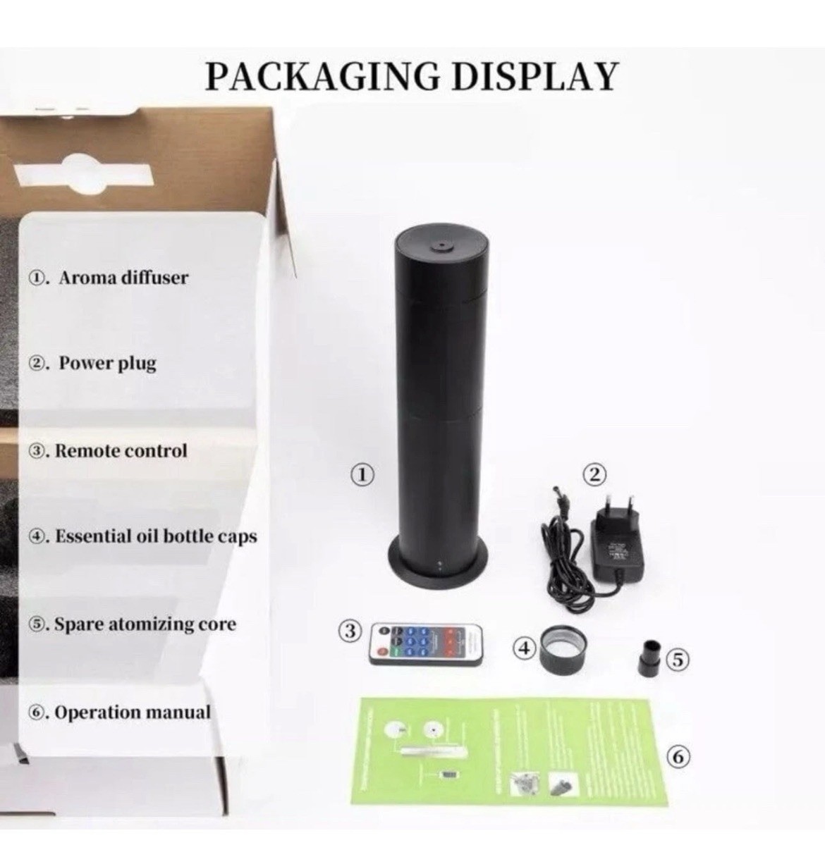 Scentiment Diffuser- Cold-Air Diffusion, No Heat, No Water, Black