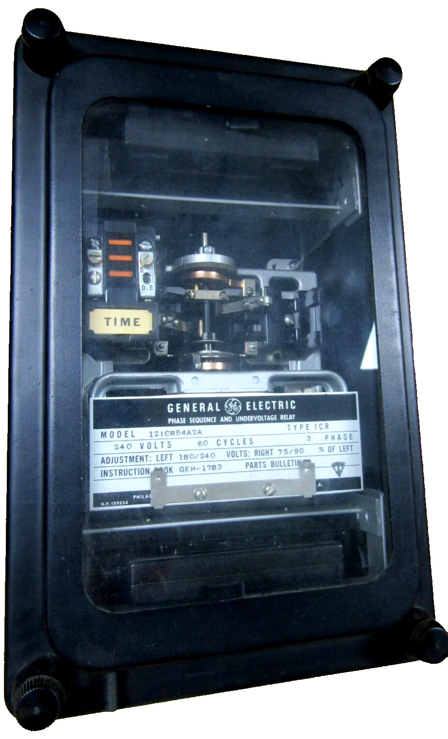 12ICR54A2A 3 PHASE SEQUENCE & UNDERVOLTAGE RELAY GE NEW