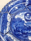  Rowland & Marsellus Flow Blue 10" Cabinet Plate Landing of Hendrick Hudson — photo 6