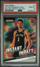 2023-24 Prizm Victor Wembanyama Instant Impact Silver Holo RC PSA 10 Gem Mint