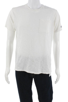 MC2 Saint Barth Mens White Cotton Crew Neck Short Sleeve T-Shirt Beach Size M