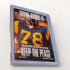 Sports Trading Card. Think About It keep The peace. Jackie Slater L.A. Rams. 
