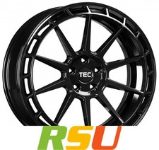 4x TEC Speedwheels GT8 black-glossy 8x18" ET38 LK4 108 ML 63.4 Alufelgen 18 Zoll