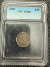 1887 10c Seated Liberty Dime AU58 ICG Certified