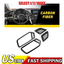 Carbon Fiber Dashboard Air Vent Outlet Cover Trim For 18-22 Honda Accord 110x Carbon Fiber Dashboard Air Vent Outlet Cover Trim For 18-22 Honda Accord 110x