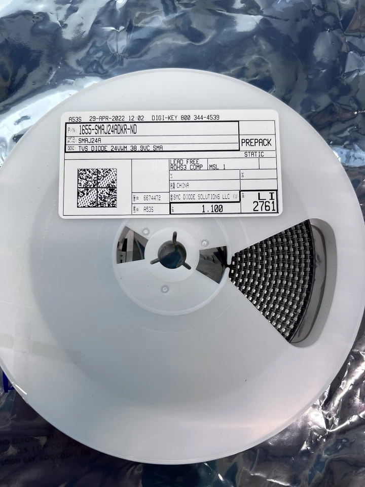 10 Stück SMAJ24A | TRANSIL DIODE UNIDIREKTIONAL | 400W | 24V | DO-214AC | - Bild 2 von 2