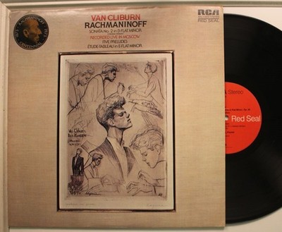 Van Cliburn Lp Rachmaninoff Sonata No. 2 In B-Flat Minor On Rca - Vg+ To Vg++