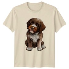 Fluffy Puppy Dog Lovers Animals Mens T-Shirt Womens Graphic Tee