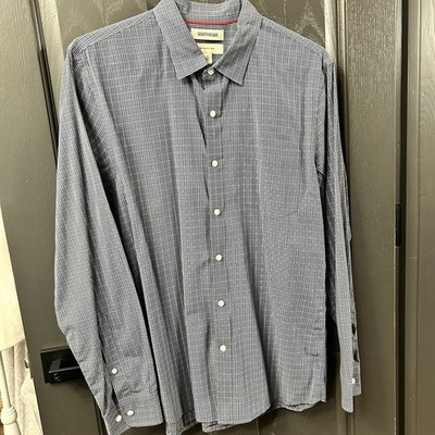 Goodthreads Long Sleeve Button Down Mens Slim Fit Dress Shirt Size Large Blue