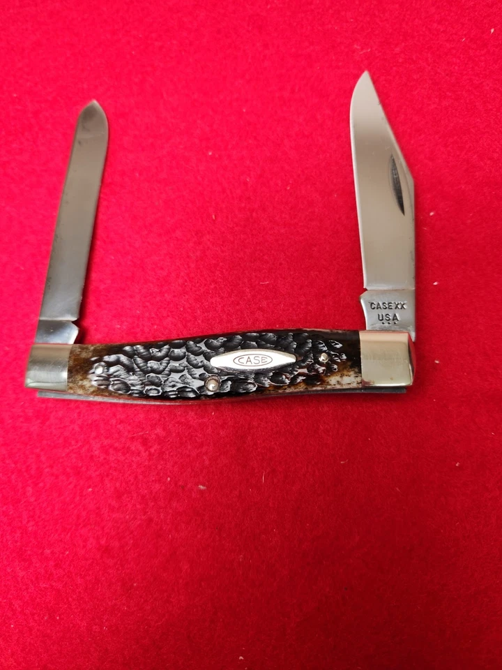 Case XX 6275 SSP Moose Knife Pretty Bone Handles 1977  Unused Mint - Image 3 of 4