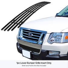 For 2007-2010 Ford Explorer Sport Trac Lower Stainless Black Billet Grill Insert For 2007-2010 Ford Explorer Sport Trac Lower Stainless Black Billet Grill Insert