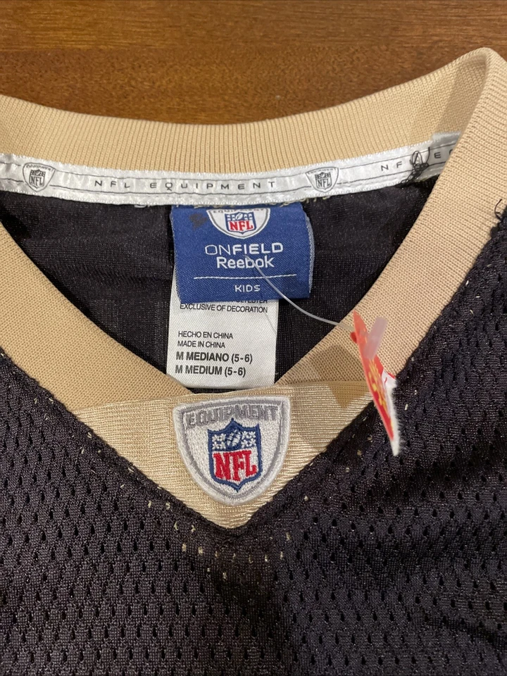 NFL New Orlean Saints Jonathan Vilma LB Niños M-5-6 Foto 3 de 4