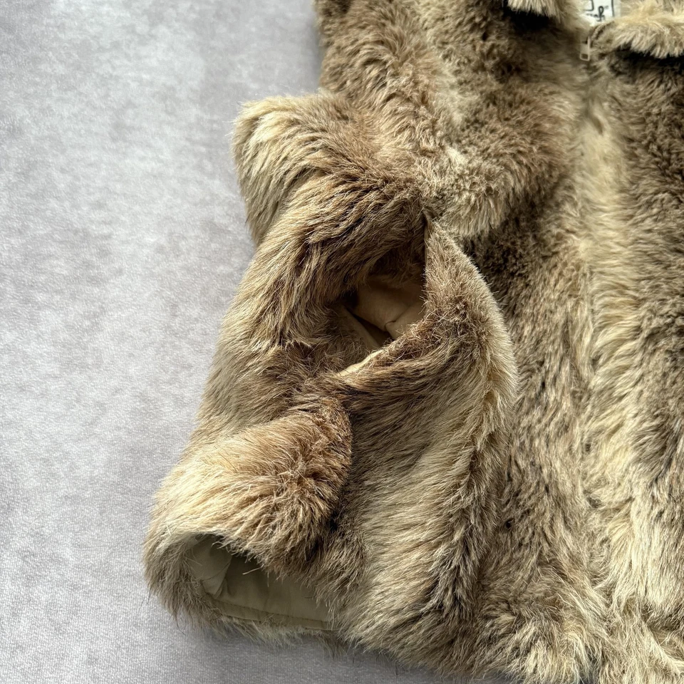 Chaleco Mujer Woolrich Vintage Mujer Grande Marrón Imitación Piel Cremallera Frontal Hecho en EE. UU. 90s Foto 4 de 4