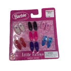VTG Barbie Little Extras-Dressy Shoes White Glitter Pink Blue Red Purple Black