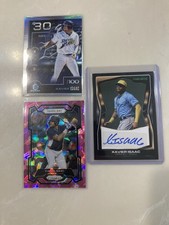 XAVIER ISAAC 2025 Pulse Stratos Baseball Blue Signatures Auto 12/15 - 3 Cards