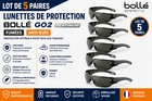 Lot of 5 protective glasses BOLLÉ GO2 PLATINUM smoke anti-fog EN166 UV