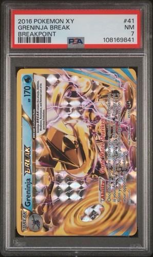 POKEMON 2016 XY Breakpoint GRENINJA Break #41 PSA 7