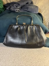 Ande Vintage Black Evening Bag Clutch With Gold Frame