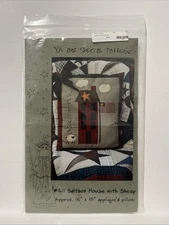 CRAFTS SALTBOX HOUSE SHEEP FLAG PILLOW SEWING APPLIQUE PATTERN PATRIOTIC 16X18