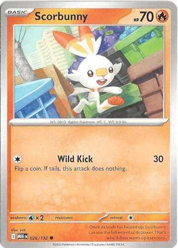 Scorbunny 026/132 Mega Evolution Pokemon TCG