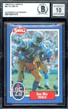 Ron Mix Gem Mint 10 Beckett BAS Signed 1988 Swell Greats Autograph