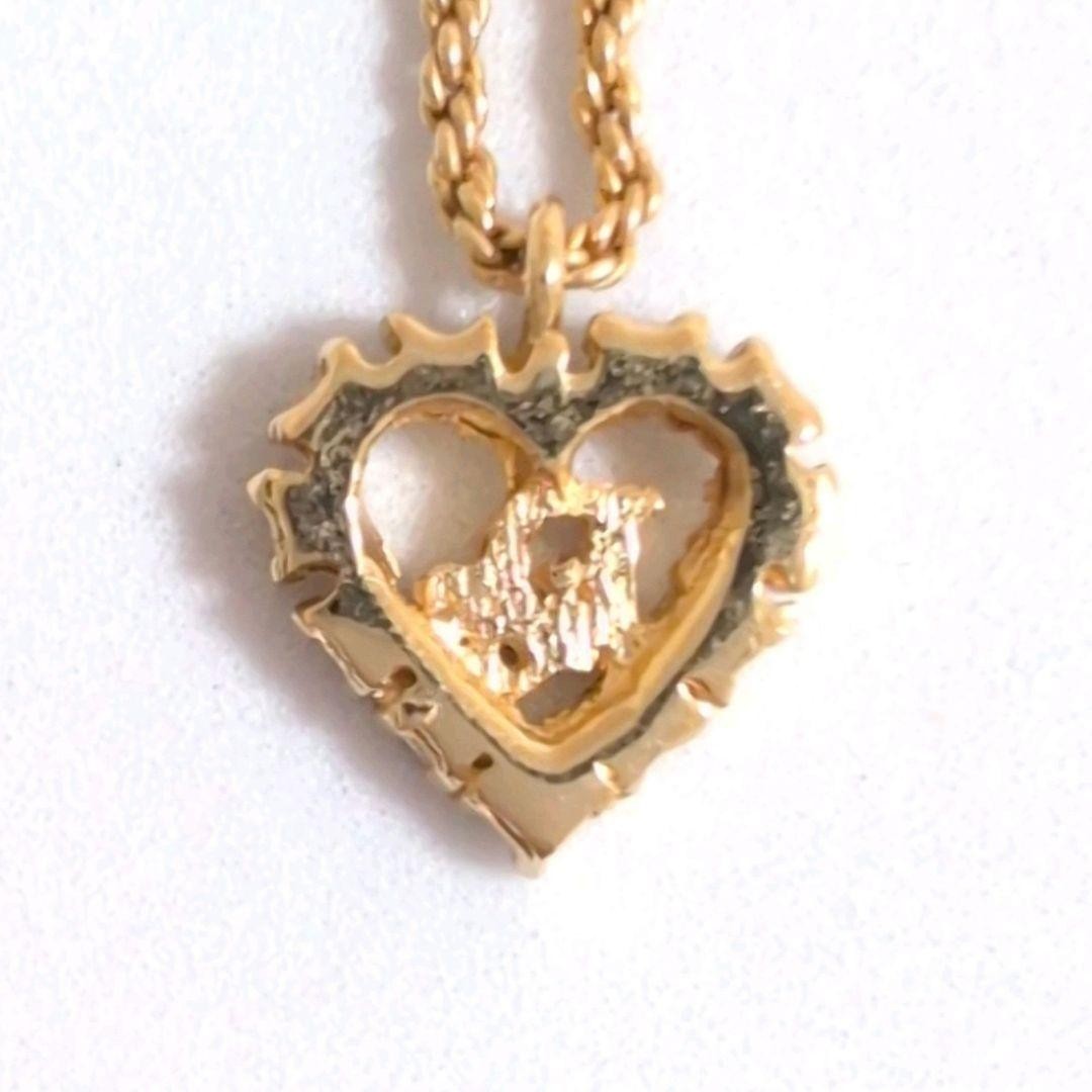 Christian Dior Necklace CD Logo Heart Gold Vintage gold | eBay