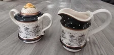 Sandys Closet Sugar Bowl and Creamer