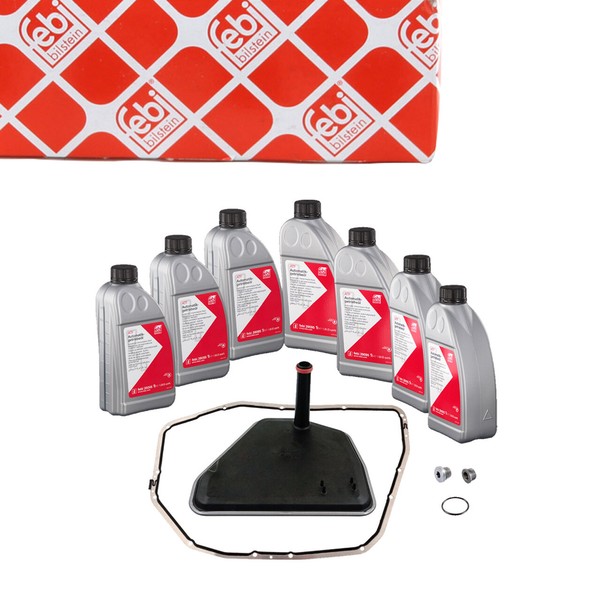 febi Getriebefilter Satz 6-Gang 6HP19 + 7L GetriebeöL FüR Audi A4 B6 B7 A6 C6-image