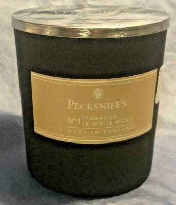 pecksniffs tobacco and white wood Pecksniff's~No1~TOBACCO & WHITE WOOD~Aromatherapy~1 Wick~CANDLE~6.0 oz~180g  +Lid