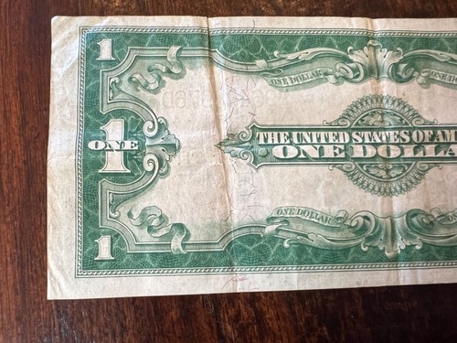 T2: Large 1923 Woods / White 1 Dollar Silver Certificate. No Pinholes. - Picture 4 of 8