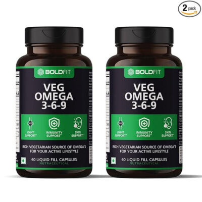 Boldfit Omega 3 Vegetarian Capsules Heart, Skin, Joint & Muscles Support 120 Cap